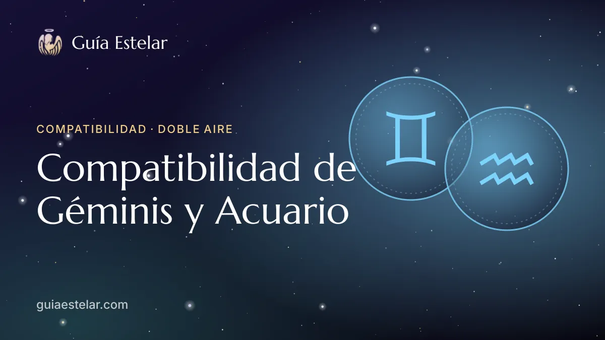 Portada de «Compatibilidad de Géminis y Acuario»