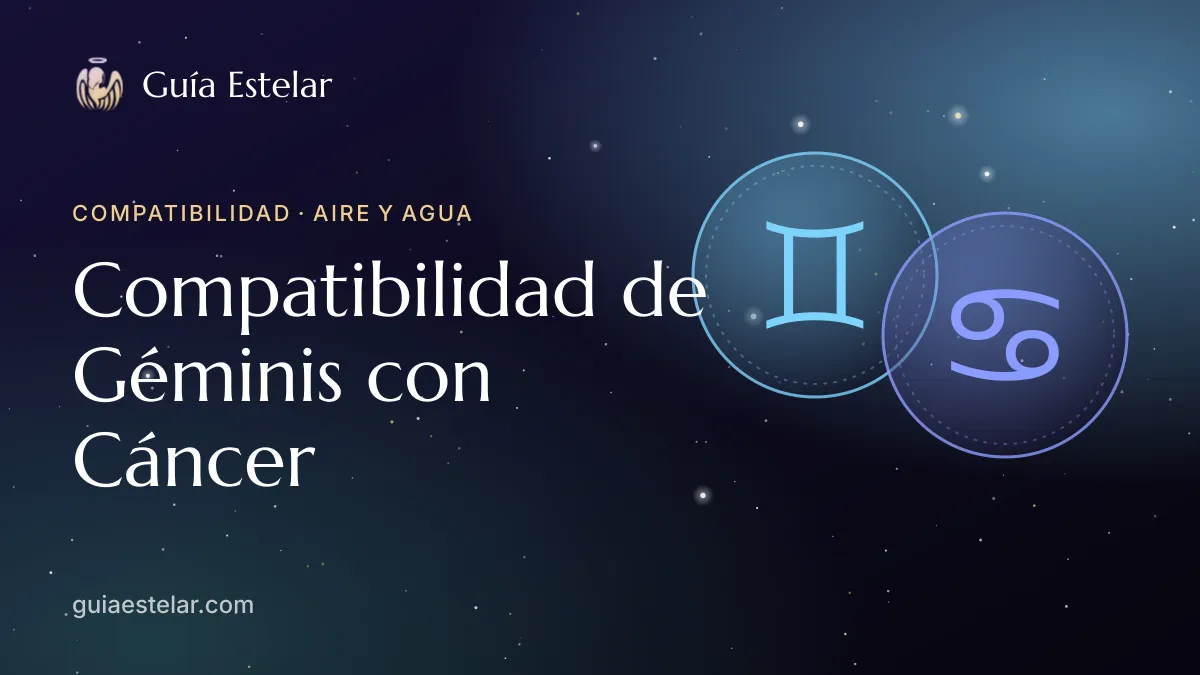 Portada de «Compatibilidad de Géminis con Cáncer»