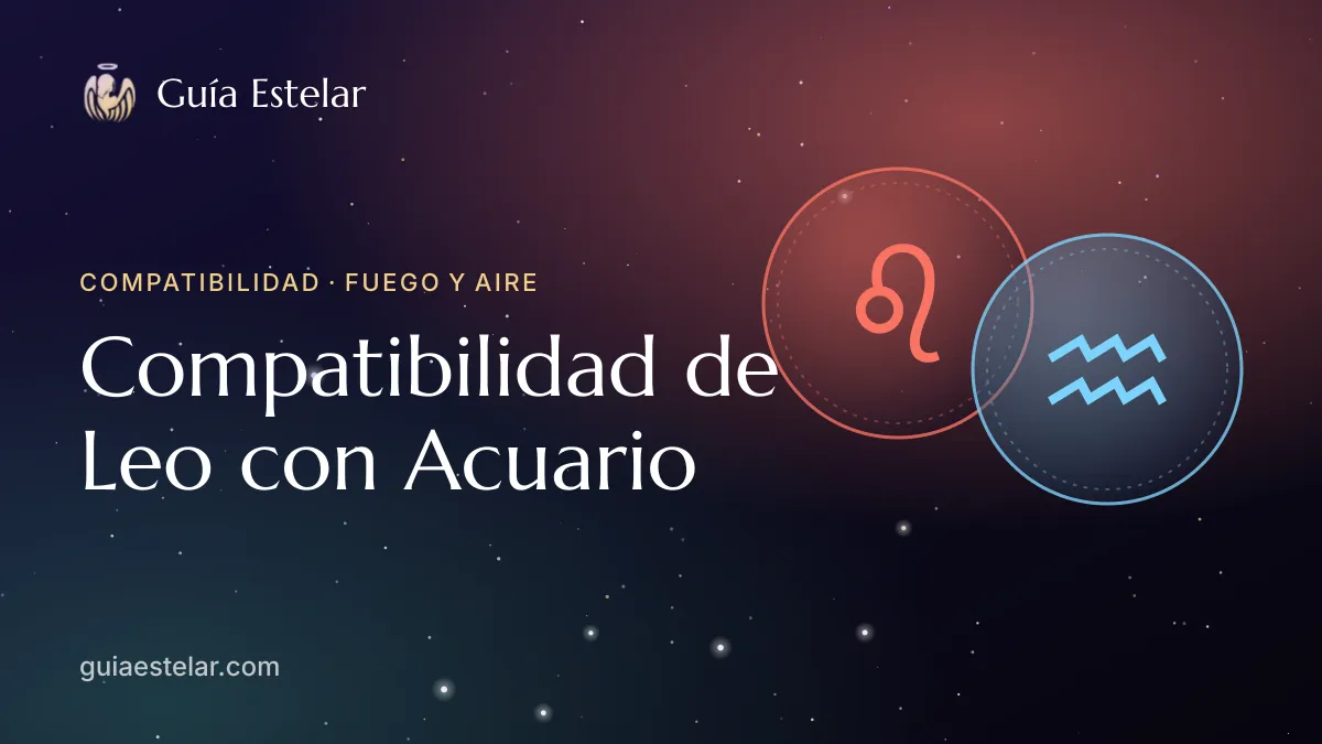 Portada de «Compatibilidad de Leo con Acuario»
