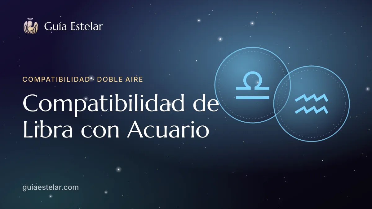 Portada de «Compatibilidad de Libra con Acuario»