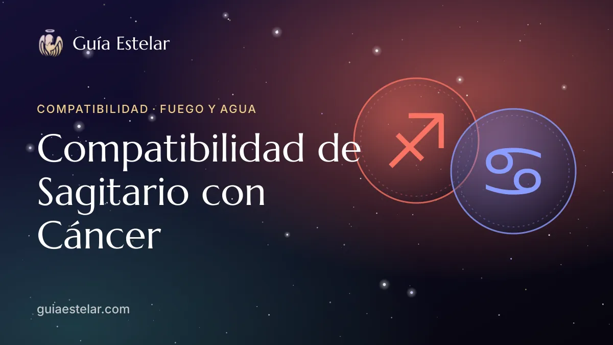Portada de «Compatibilidad de Sagitario con Cáncer»