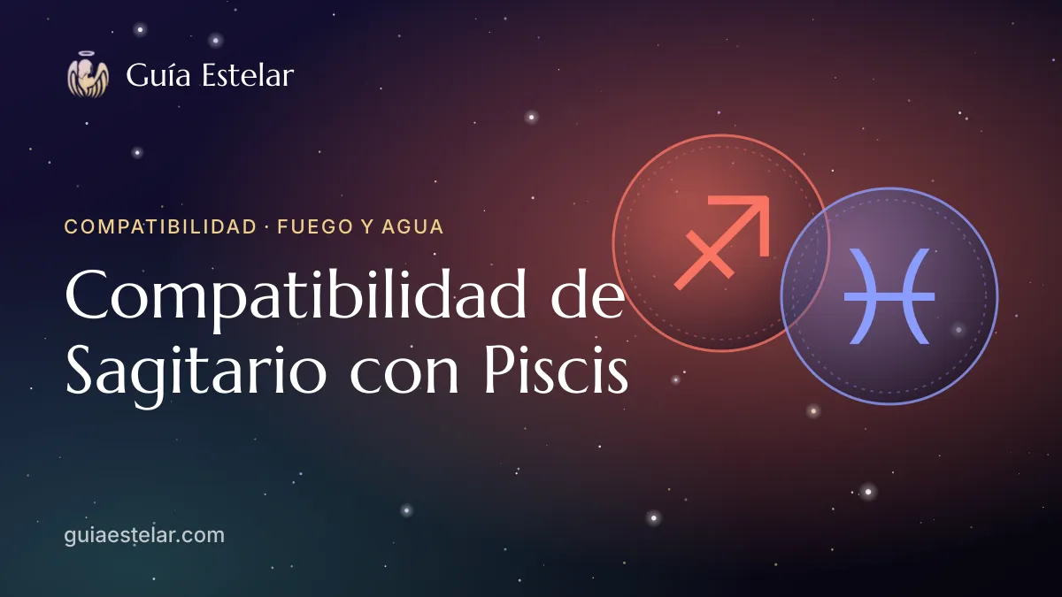 Portada de «Compatibilidad de Sagitario con Piscis»