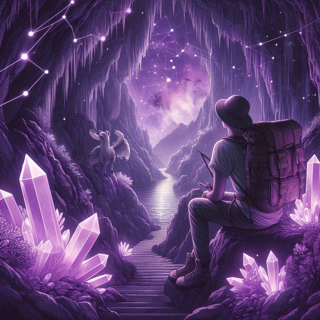 cueva con cristales Sueño en cueva con cristales.